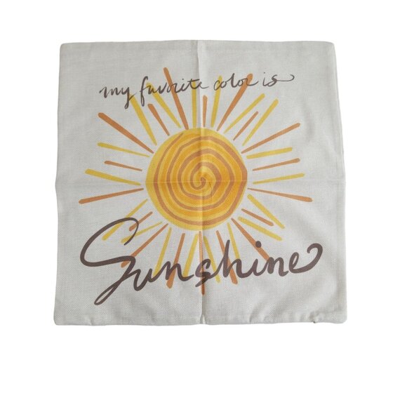 Pillow Cover Decor Sunflower, Sunshine and Bee - Set of 3 - Picture 3 of 11